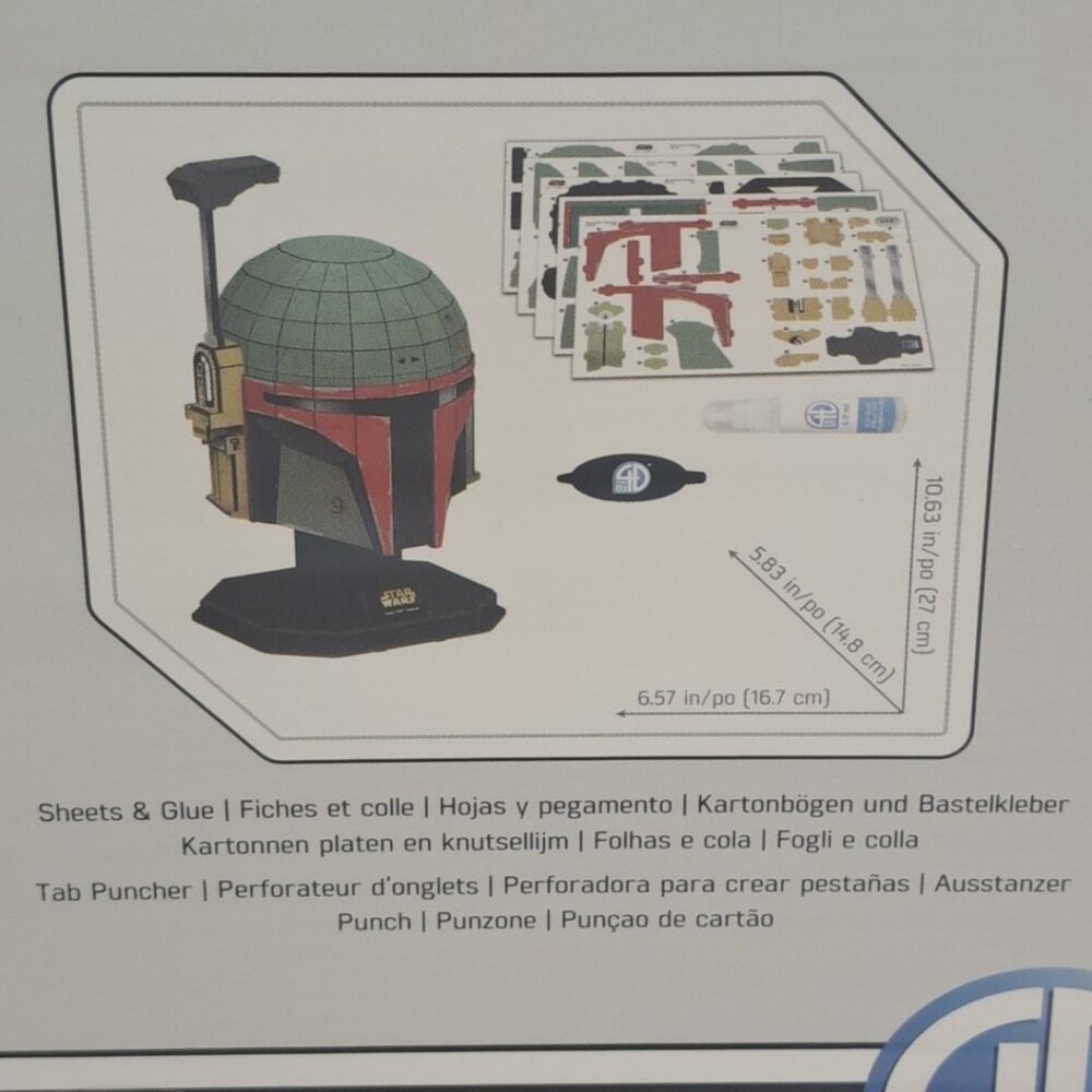 Star Wars Boba Fett Helmet 4D Puzzle, 100 Piece - Sealed Box - Picture 4 of 7